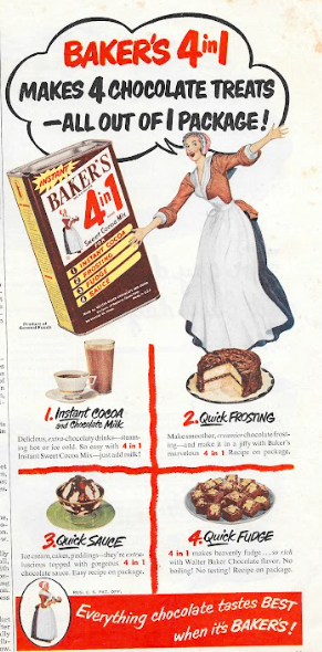 Virginia Withers in Bakers Chocolate Ad